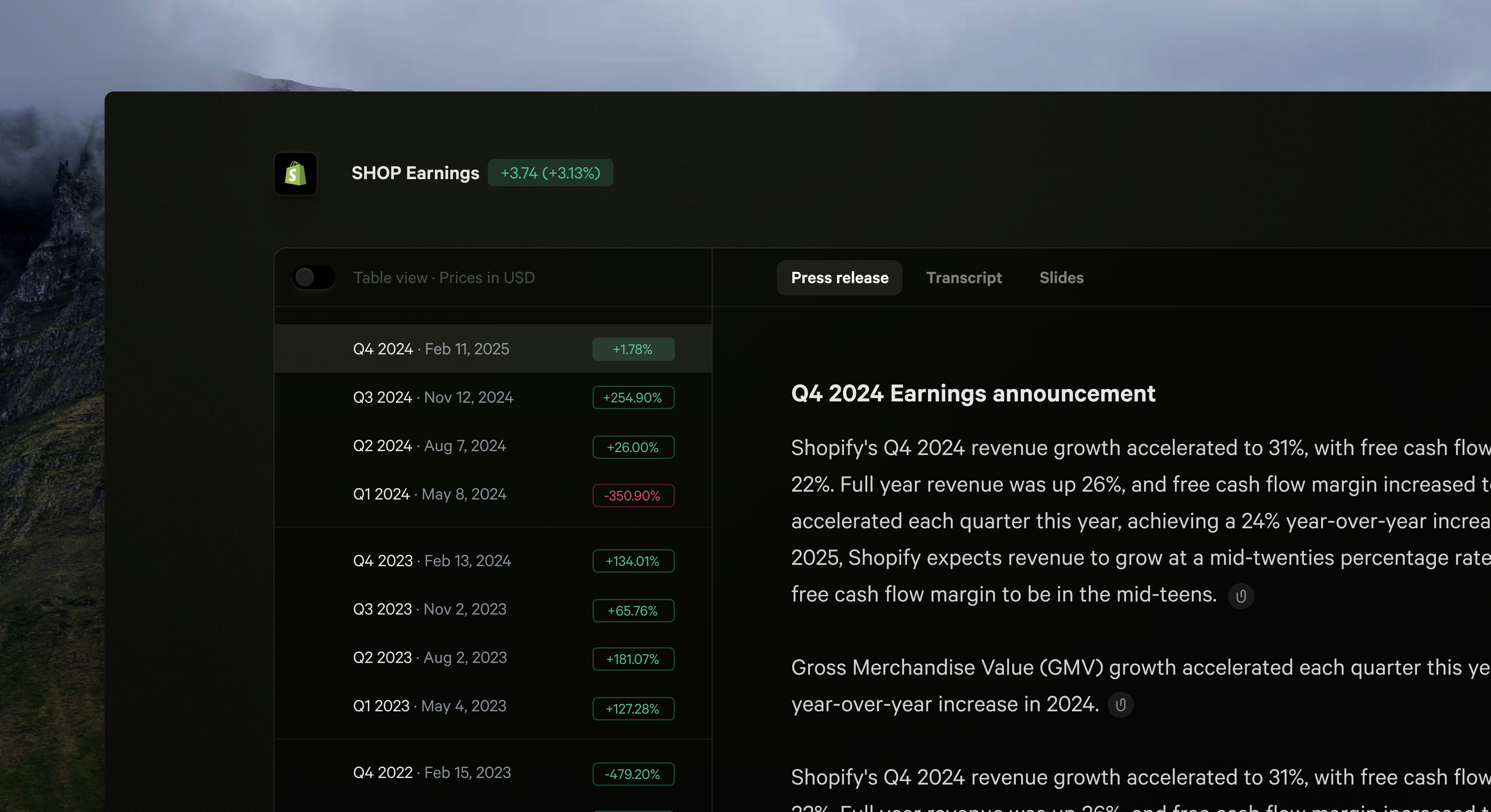 Earnings Clarity